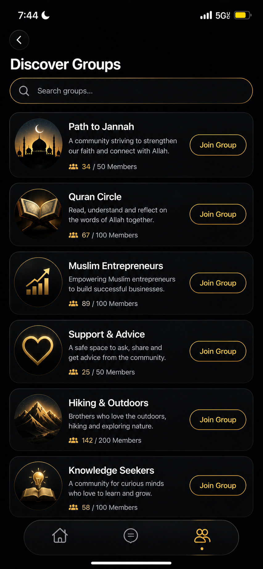 JannahCall Discover Groups